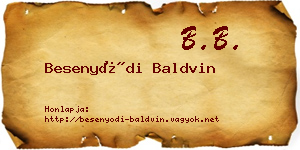 Besenyődi Baldvin névjegykártya